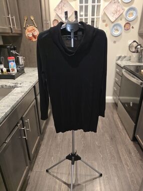 Faded Glory Black Long Sleeve Cowl Neck Sweater